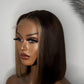 10” Brown with money piece Bob Luxury Transparent Wig Closure