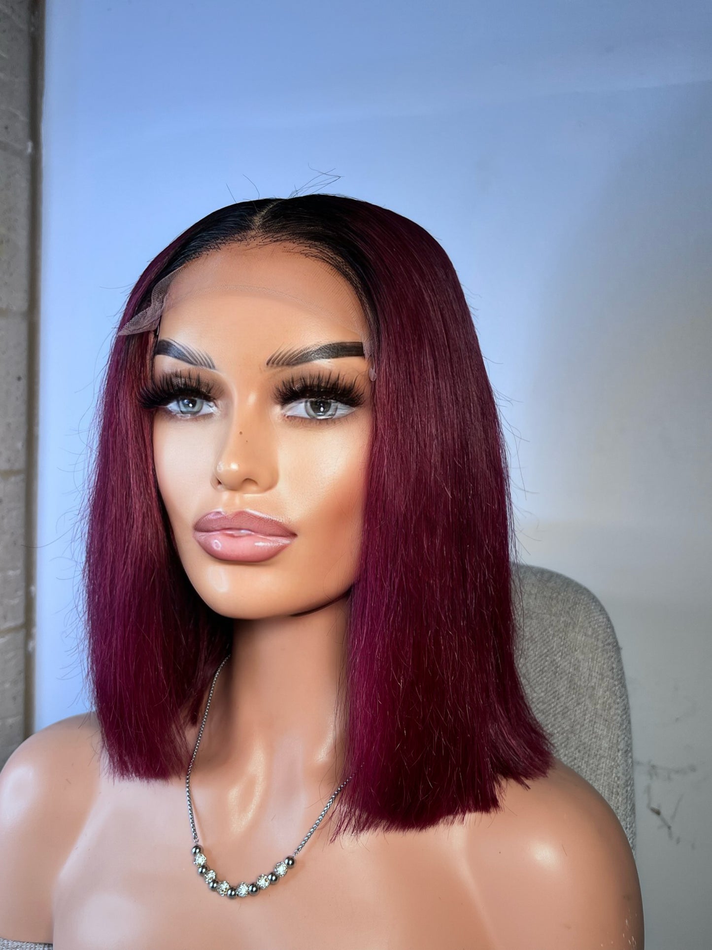 10” 99J Bob Luxury Transparent Wig Closure