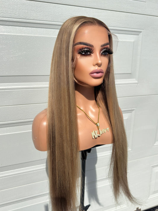 Mrs Carter hun blonde rawhair HD Wig