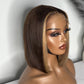 10” Brown with money piece Bob Luxury Transparent Wig Closure